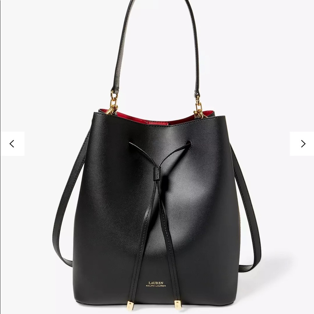 Black RALPH LAUREN Dryden Debby bucket bag